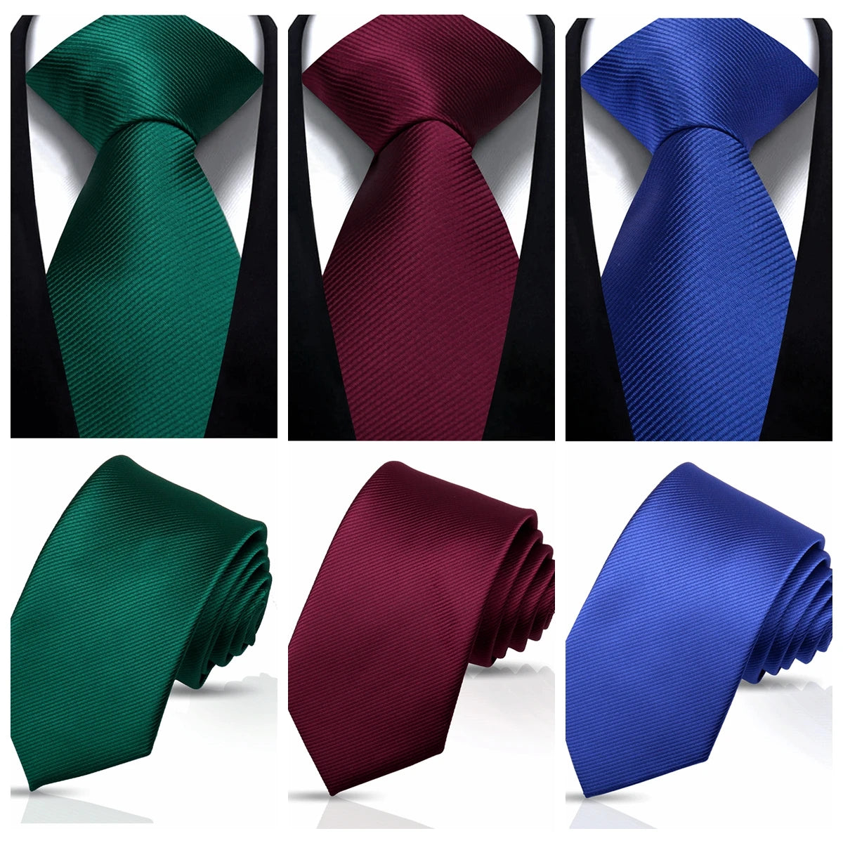 Corbata Lisa De Poliéster Negocios Boda Accesorio De Moda