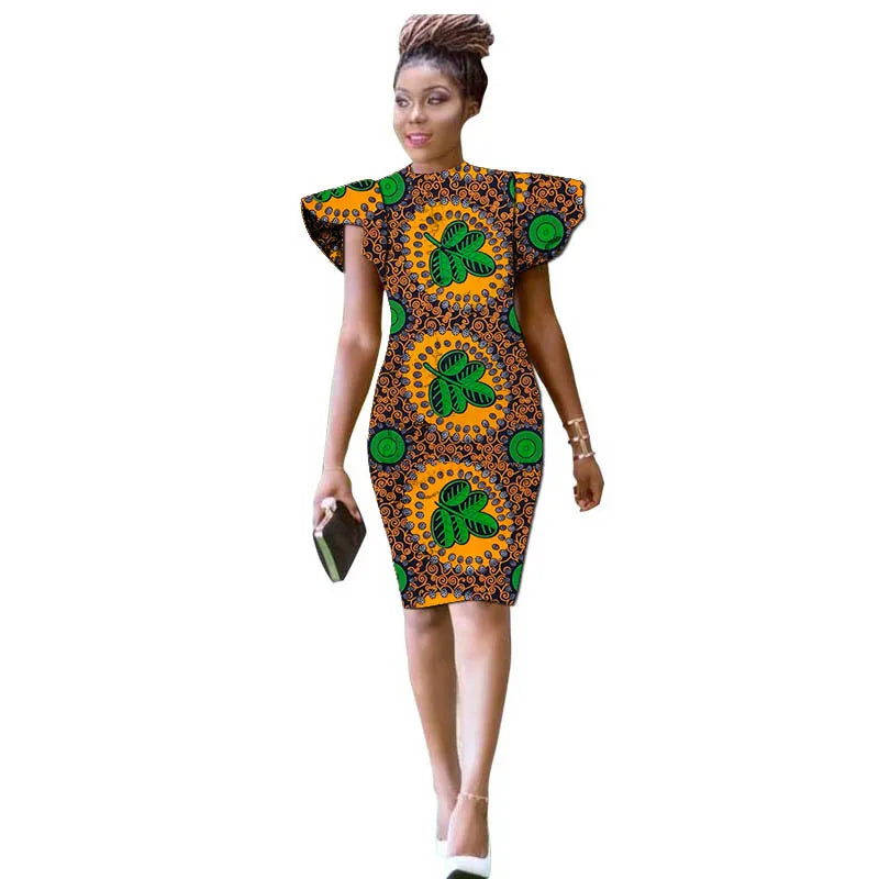 Vestido Dashiki Africano hasta la Rodilla