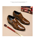 Zapatos Oxford Charol Marrones Hombre | Clásicos Punta Puntiaguda Con Cordones Boda