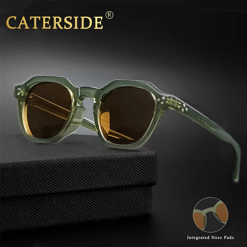Gafas de Sol Polarizadas CATERSIDE | Montura Poligonal TR90 Ultraligera | UV400