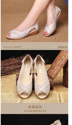 Sandalias de Cuña Planas | Punta Abierta | Tallas 41-42 | Genuinas