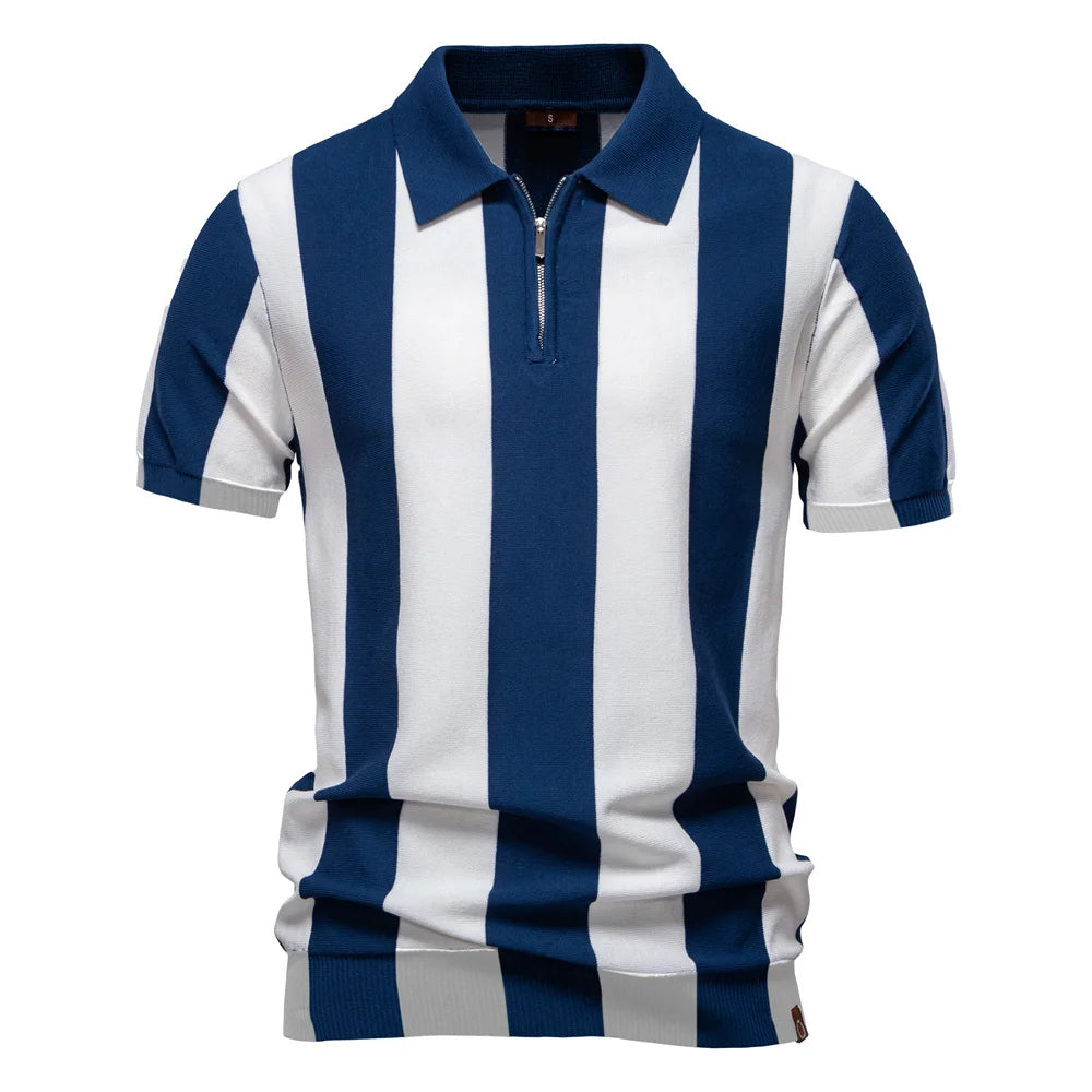 Polo Panel Contraste Rayas Hombre | Transpirable Ajuste Cómodo | Tallas S-XXL | Tico Trendy