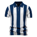 Polo Panel Contraste Rayas Hombre | Transpirable Ajuste Cómodo | Tallas S-XXL | Tico Trendy