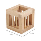 Rompecabezas de madera para niños y adultos, jaula con cerradura Luban triangular, juegos de desafío IQ, juguetes educativos intelectuales