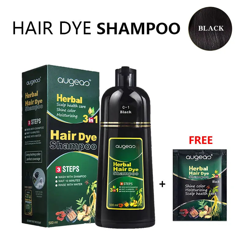 Champú Tinte Natural Base de Hierbas | Cubre Canas Rápidamente | 6 Colores | Tico-Trendy