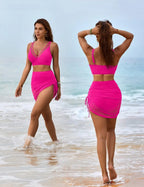 Bikini de Malla con Cordón 2025 | Una Pieza | Color Sólido