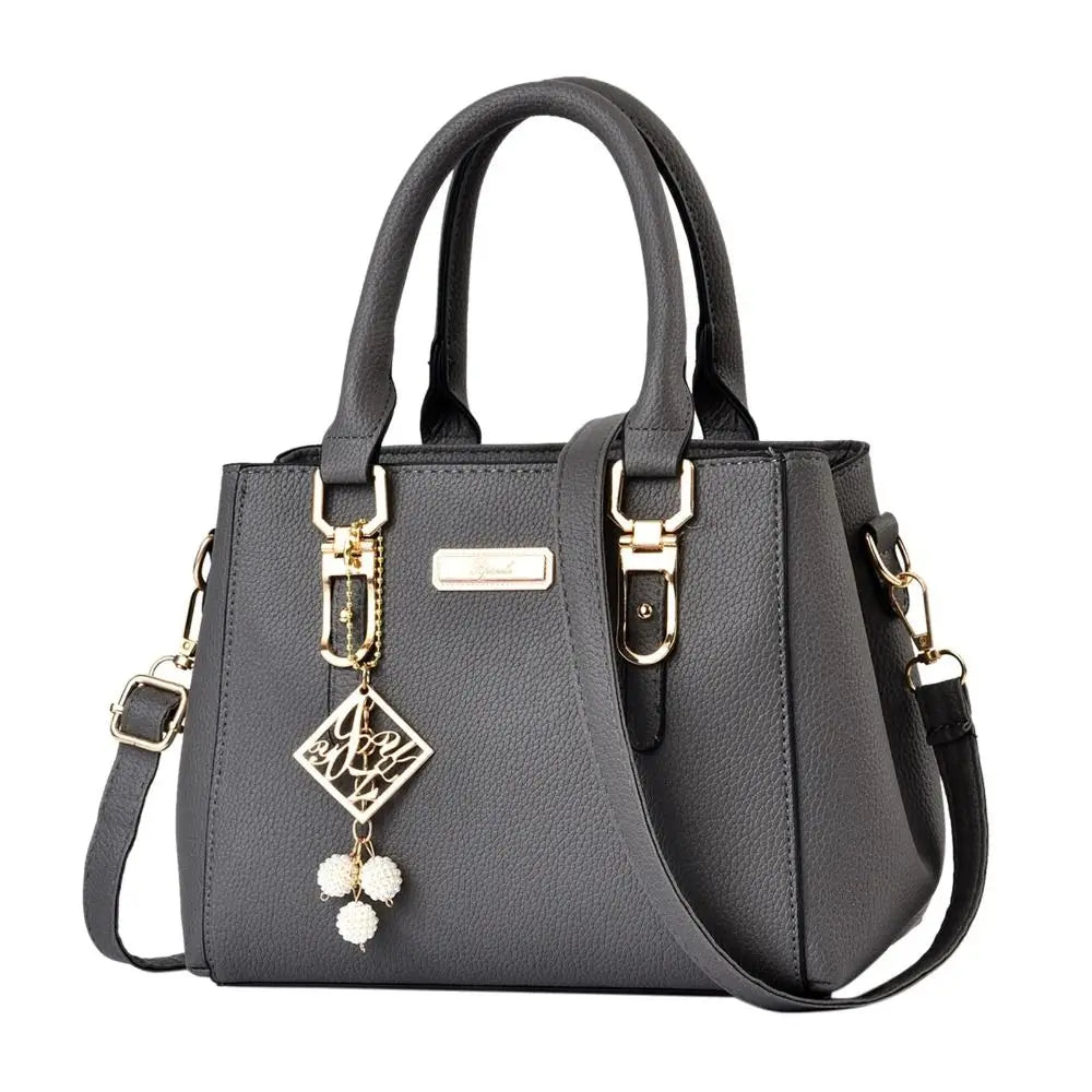 Bolso de Hombro de Gran Capacidad de PU con Bolsillo Abierto para Mujer
