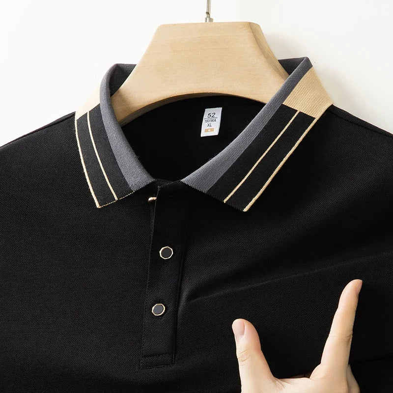 Polo Lujo Hombre 2025 ∣ Jacquard Transpirable ∣ Anti-sudor