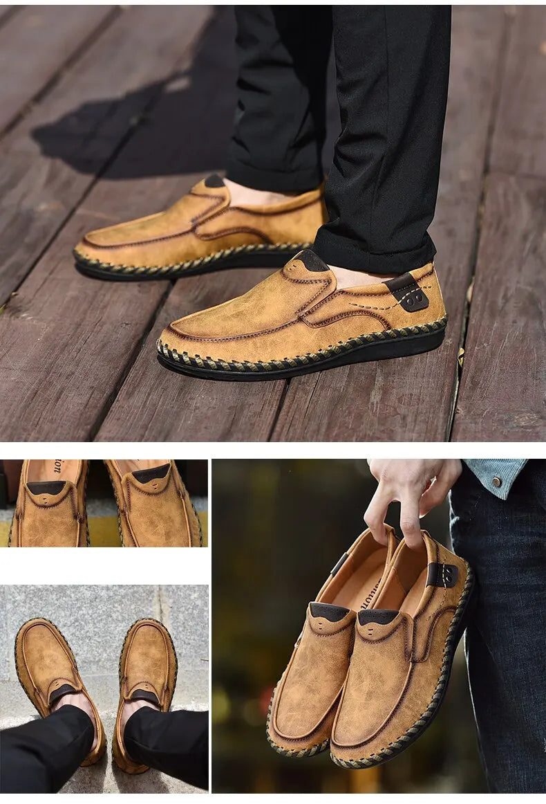 Mocasines Lujo Hombre ∣ Cuero Suave ∣ Zapatos Cómodos para Conducir