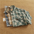 Camisa Casual Hombre | Cuadros Tartán | Algodón Puro | Manga Corta | Ticotrendy Costa Rica