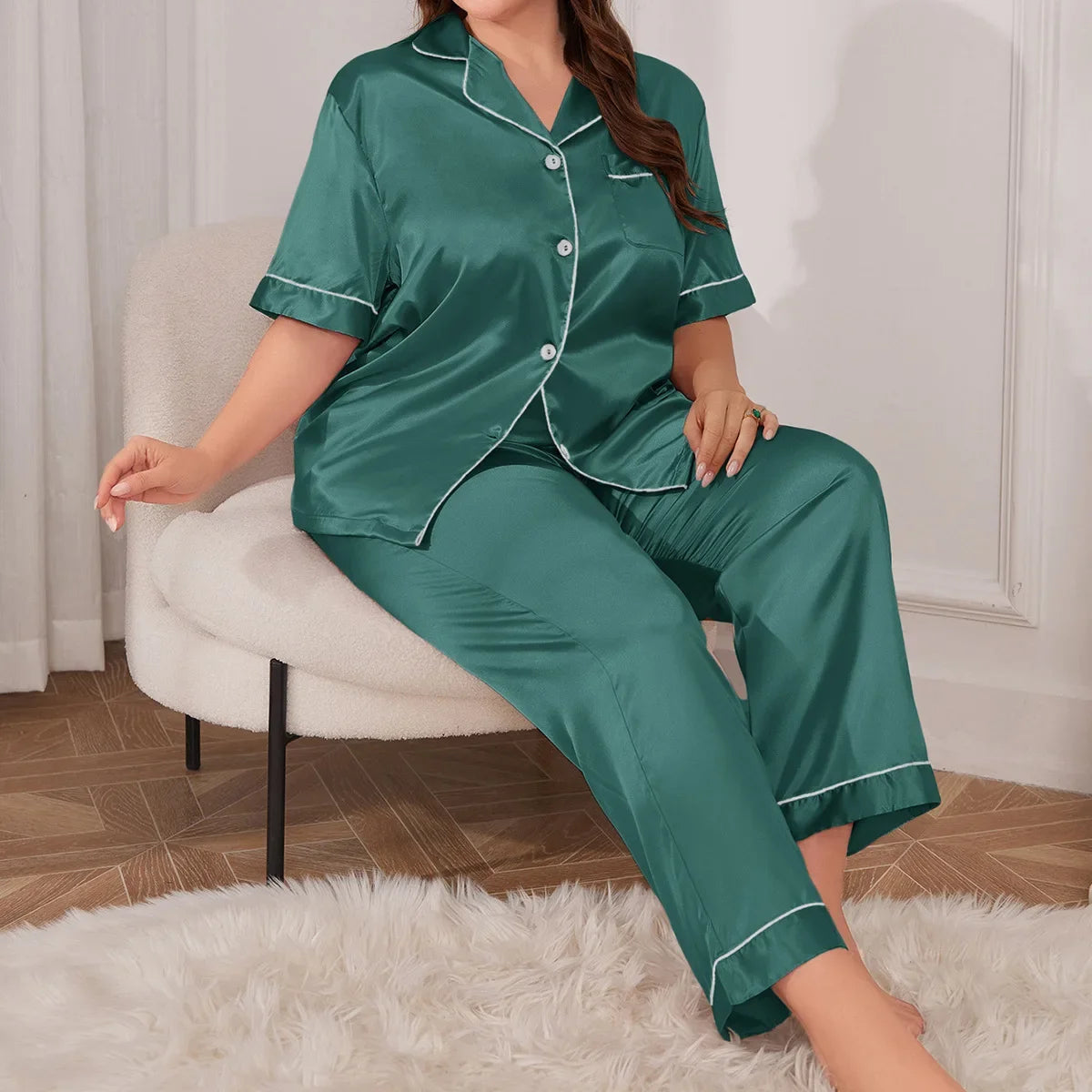 Conjunto de Pijama Sin Mangas | Talla Grande 5XL