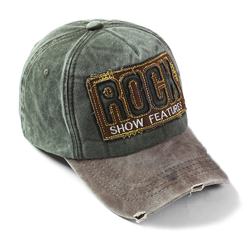 Gorra Vintage con Visera Curvada Bordada para Actividades al Aire Libre