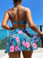 Bikini con Estampado Tropical y Falda - Para un Día en el Caribe