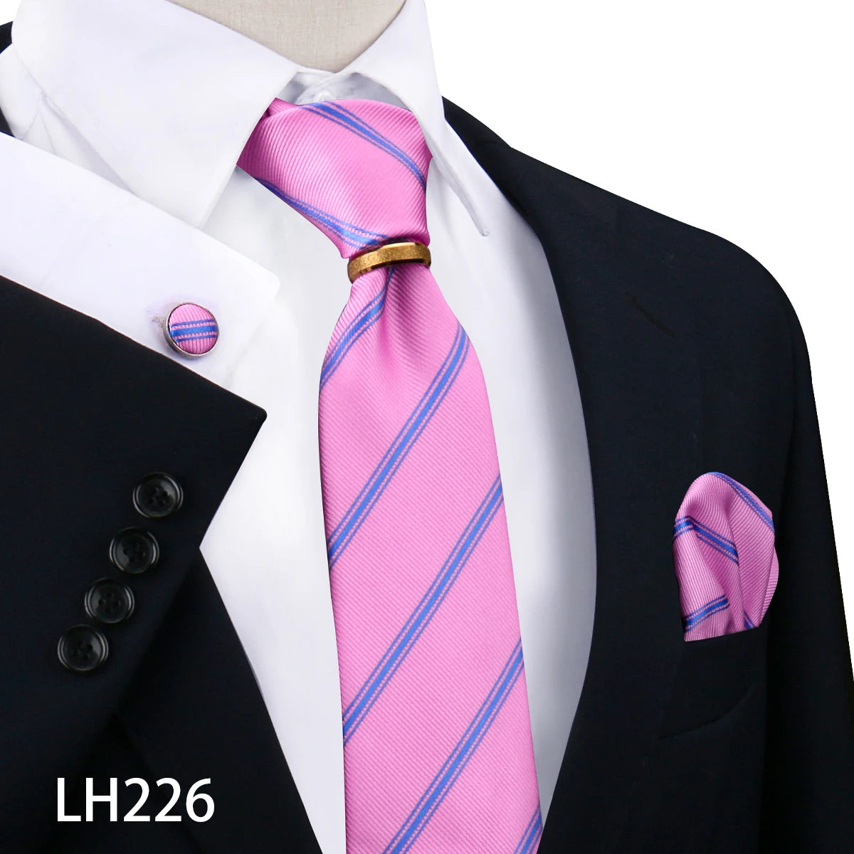 Set De Corbata Anillo Gemelos Pañuelo Accesorio De Traje Boda