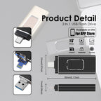 MicroDrive | Unidad Flash USB 4 en 1 | Alta Velocidad | Tipo C y Micro USB | 64GB