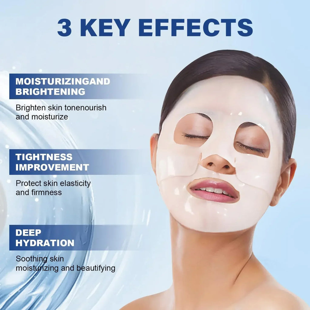 Mascarilla Facial De Colágeno Profundo | Antiarrugas Lifting Reafirmante | Hidratación Nocturna Unisex