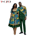 Vestido Apliques Estampado Africano Pareja | Camisa y Pantalón | Tallas S-6XL | Tico Trendy