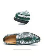 Zapatos Oxford Hombre Ticotrendy Piel Dividida Estampado Animal Sin Cordones | Elegantes