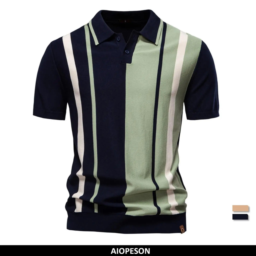 Polo Malla Rayas Transpirable Hombre | Elegante Informal | Tallas S-XXL | Tico Trendy