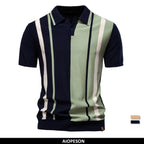Polo Malla Rayas Transpirable Hombre | Elegante Informal | Tallas S-XXL | Tico Trendy