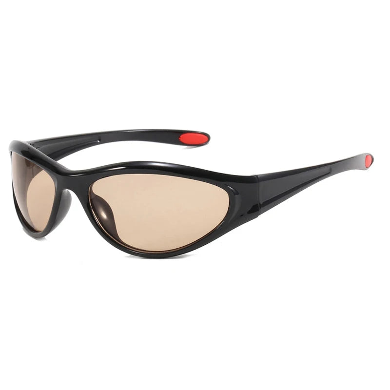Gafas Sol Y2K Ovaladas Pequeñas Futuristas | Sentido Tecnología Gradiente UV400