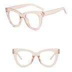 Montura Gafas Ojo Gato Marco Grande Retro Unisex | Antiazules Ópticas Titanio Plástico