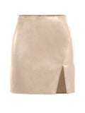 Falda Corta de Cuero | Cremallera y Talle Alto | Sexy Casual | Tico Trendy