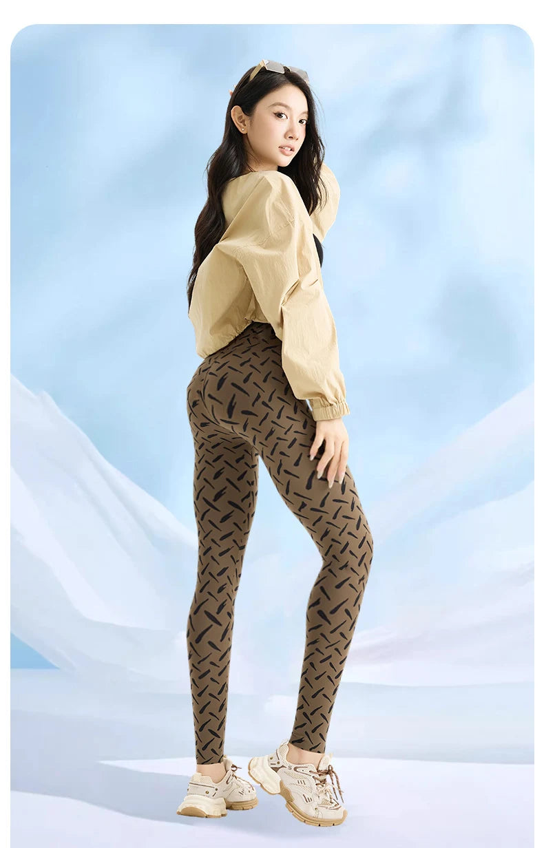 Leggings Piel Tiburón Estrellas | Impresión Cielo Elástico | Cintura Alta Correr Yoga P-O | Ticotrendy