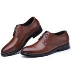 Zapatos de Hombre | Oxfords de Cuero Negro Formales | Negocios y Bodas | Talla Grande | Tico Trendy