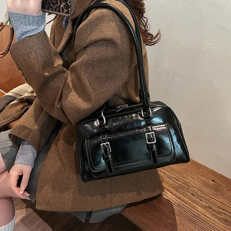 Bolsos De Mano Vintage De Lujo Mujer Elegantes De Piel Sintética