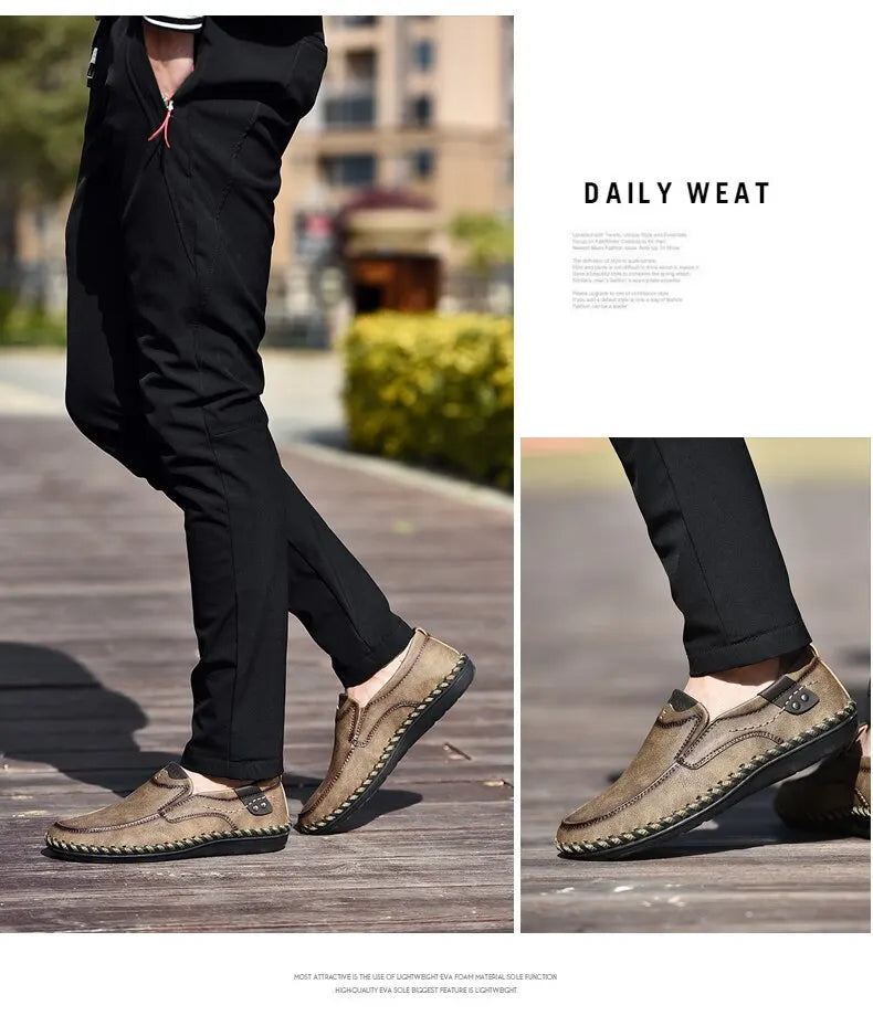 Mocasines Lujo Hombre ∣ Cuero Suave ∣ Zapatos Cómodos para Conducir