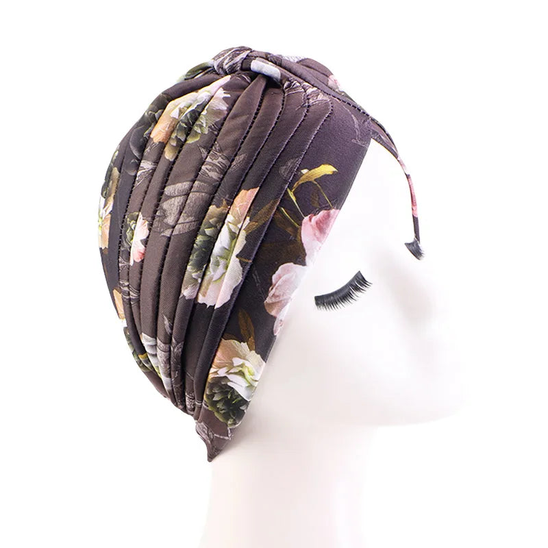 Turbante Hijab musulmán con estampado de volantes para mujer, gorro para envolver la cabeza, Hijab islámico árabe, abaya
