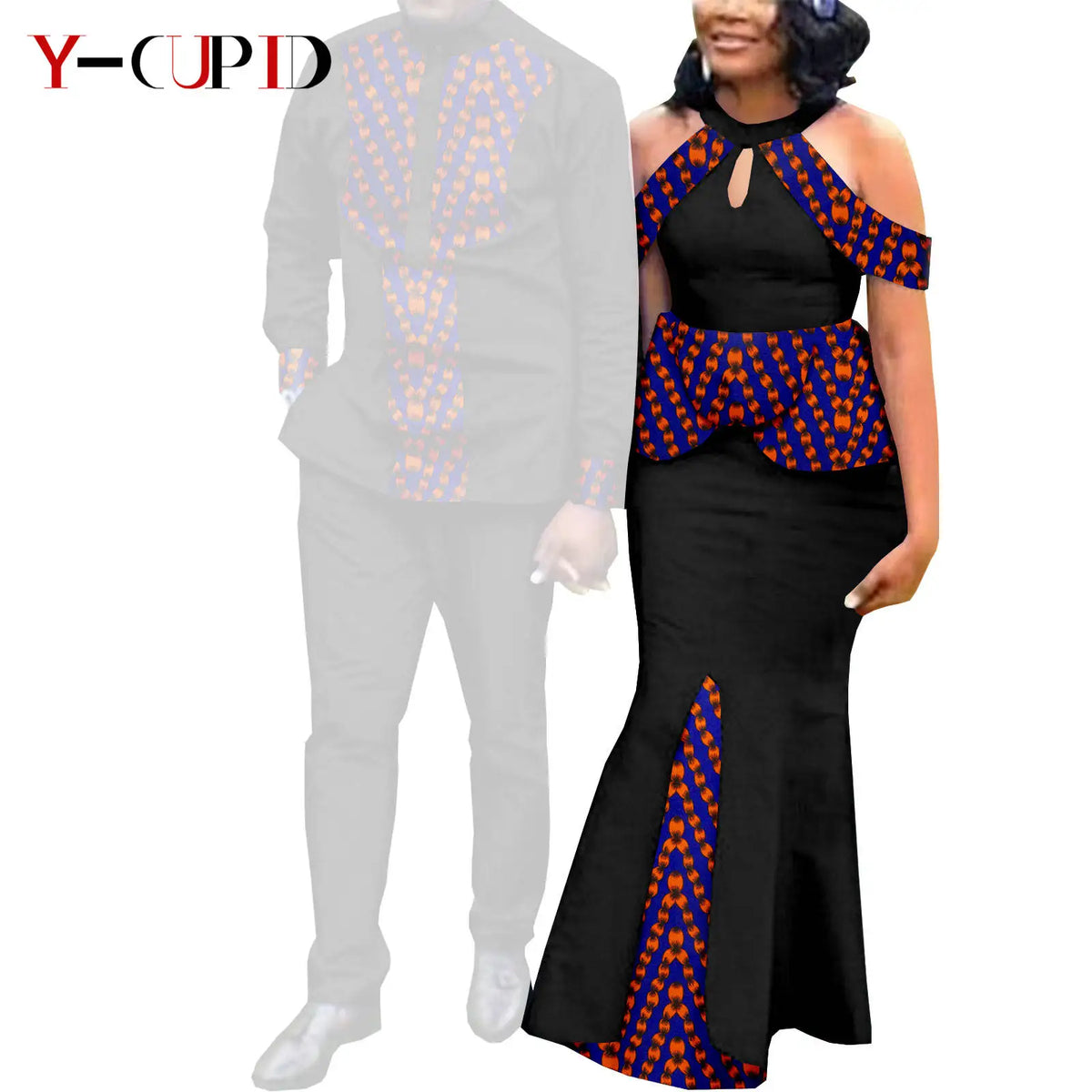 Vestido Africano Estampado Sirena Pareja | Camisa y Pantalón | Tallas S-6XL | Tico Trendy