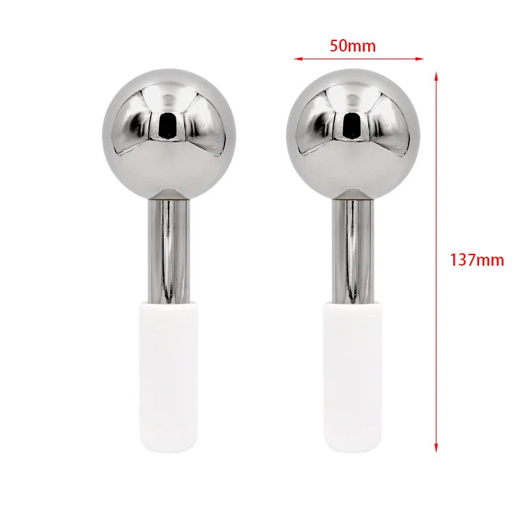 Rodillo de Metal mágico de acero inoxidable para terapia de frío, rodillo de belleza Facial de enfriamiento de oro rosa para la piel, gran oferta