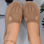 Zapatos Planos De Malla Transpirable Para Mujer | Tela Hueca Fondo Suave