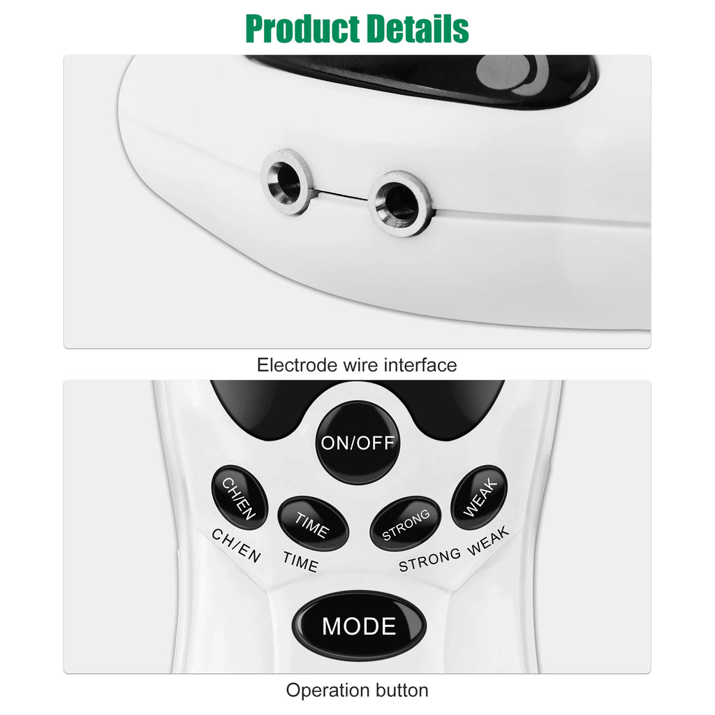 Masajeador Muscular TENS Eléctrico | Terapia Digital Pulso Estimulador | Cuidado Cuerpo Completo