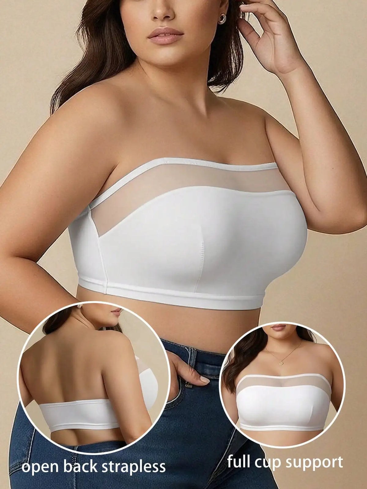 Sujetador Bandeau Sin Costuras Soporte Anticaida | Tico Trendy