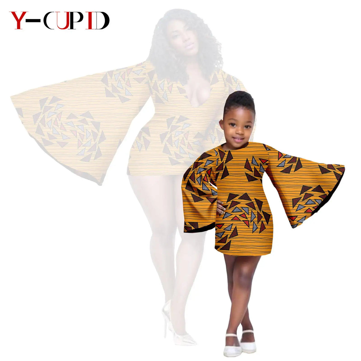 Vestido Dashiki y Mini Capa Madre e Hija | Tico Trendy