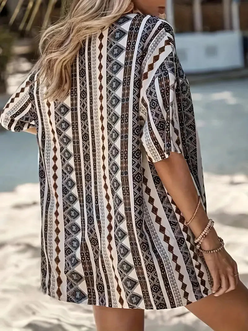 Conjunto Elegante Verano 2025 | Camisa Estampada Resort | Camisa Estampada