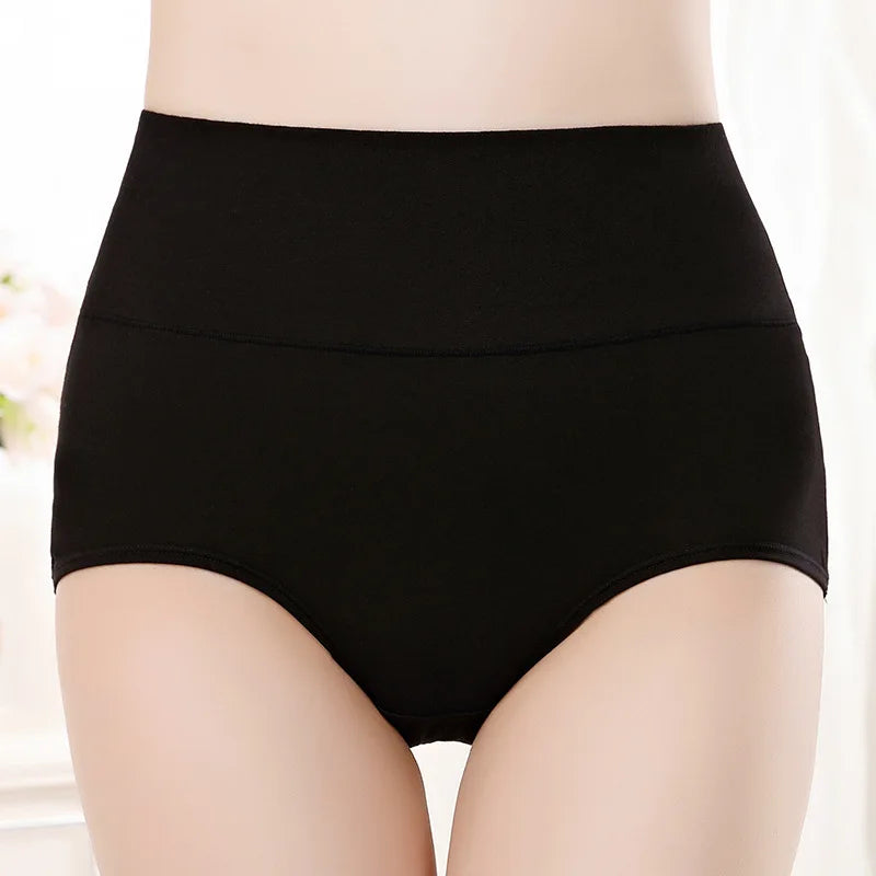4 Paquete Bragas Cintura Alta | Algodón Moldeador Talla Grande | Tico Trendy