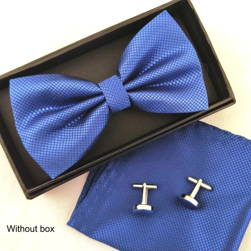 Conjunto Elegante para Hombre Pajarita Cuadros Liso Moda Casual