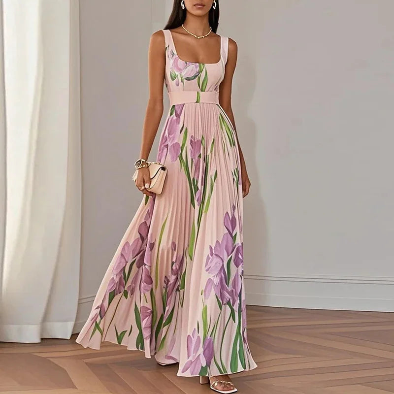 Vestido de Verano Plisado con Estampado | Ligero y Fresco