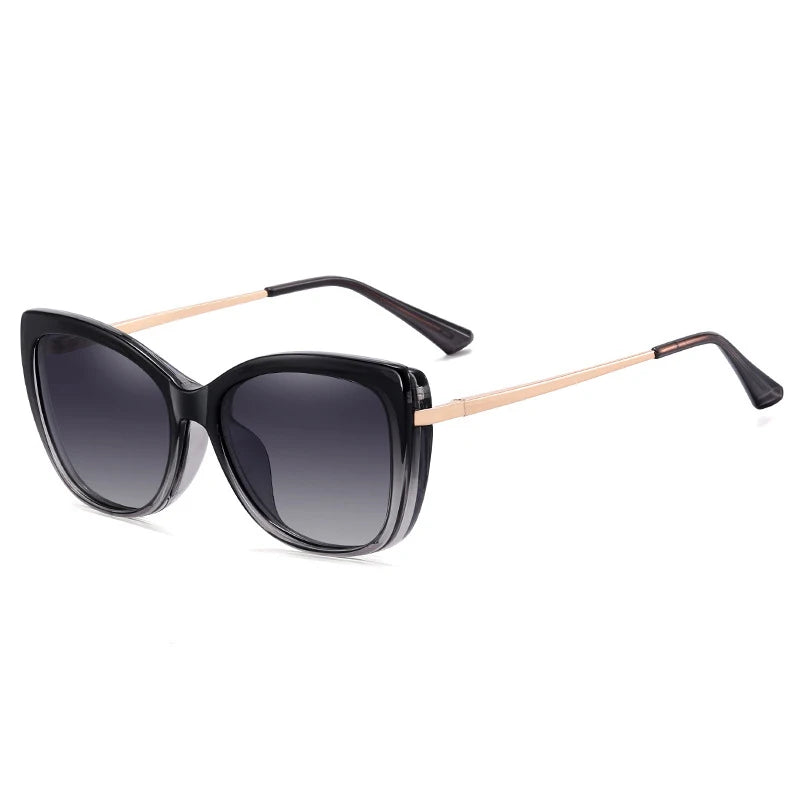 Gafas Lectura Ojo Gato Montura Metálica Clip Magnético | Polarizadas Miopía A La Moda