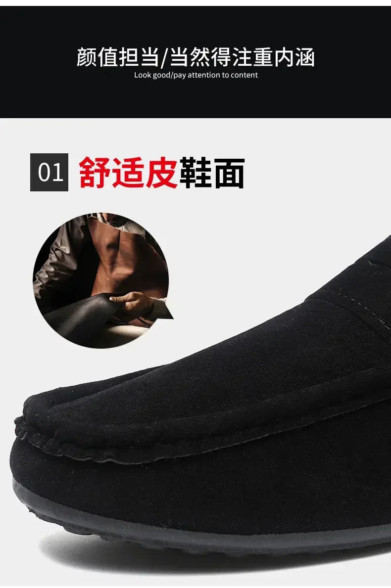Mocasines Lona Hombre ∣ Transpirables Ligeros ∣ Conducción Zapatos Planos