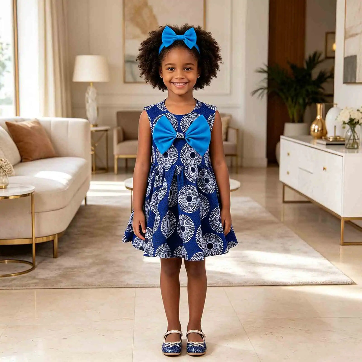 Vestido Algodón Lazo con Pañuelo Bebé Niña | Tallas XS-XXL | Tico Trendy