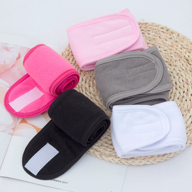 Banda para la cabeza para mujer, diadema ajustable para SPA, Yoga Facial, maquillaje para baño, banda para el cabello para lavado de cara, toalla suave, accesorios de maquillaje para el cabello