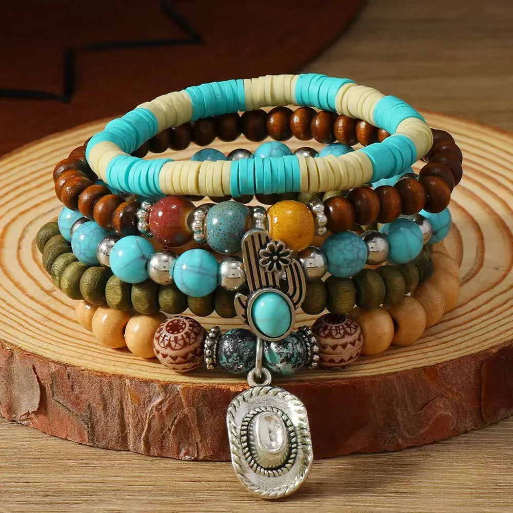 Pulseras de Cuero para Hombre y Mujer |  Hojas y Plumas  |  Dijes de Animales