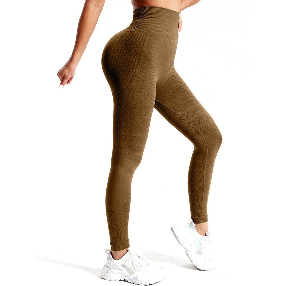 Pantalones Yoga Sin Costuras para Mujer | Cintura Alta con Líneas Delgadas | Secado Rápido y Elásticos | Tico Trendy