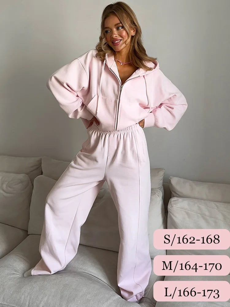 Conjunto Chándal 2 Piezas Mujer | Capucha y Cremallera | Gris y Amarillo Casual | Otoño | Ticotrendy