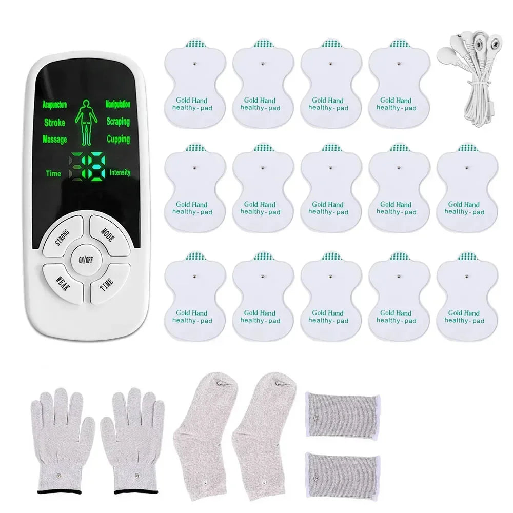 Masajeador Muscular TENS Eléctrico | Terapia Digital Pulso Estimulador | Cuidado Cuerpo Completo
